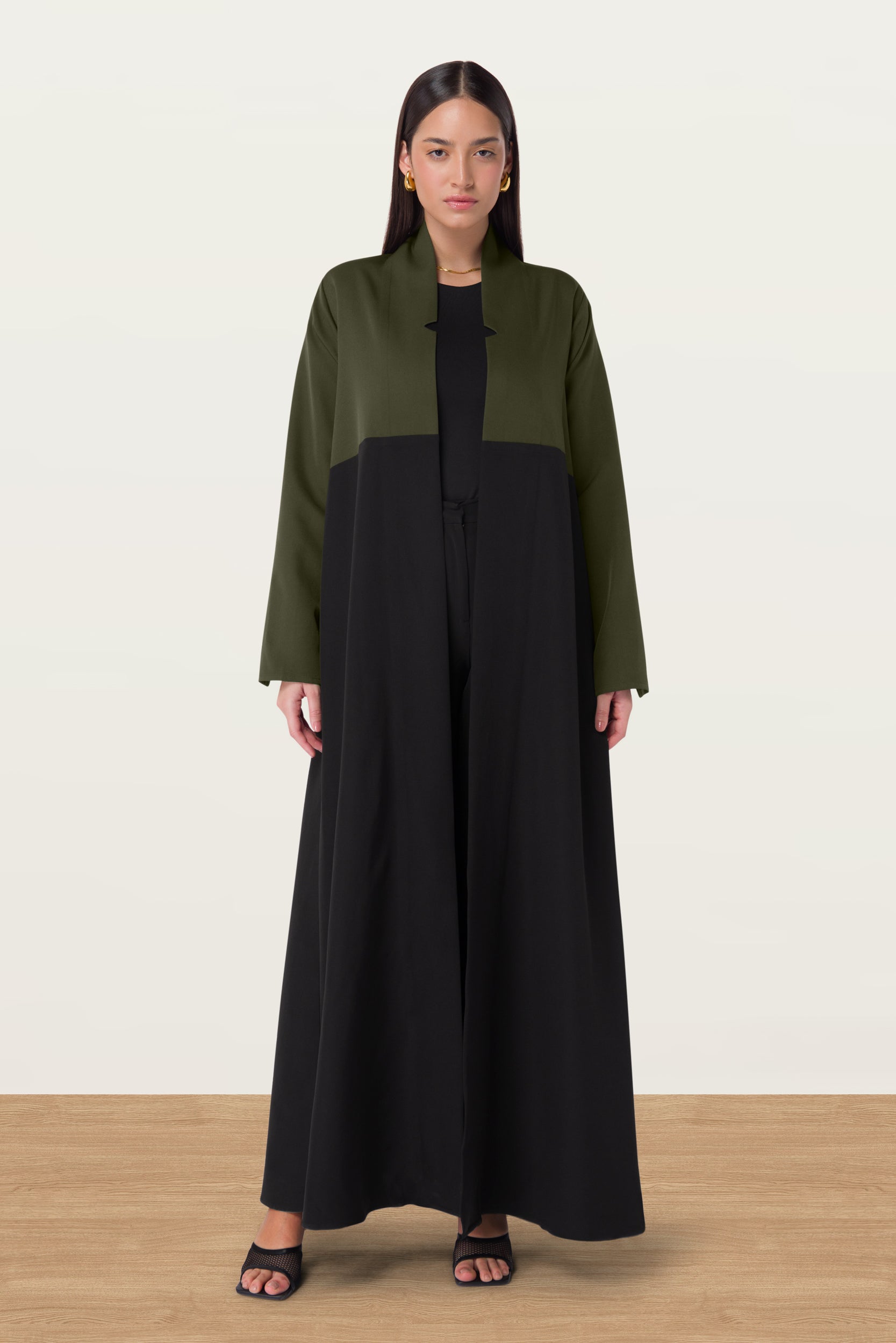 Lea in Olive-Black