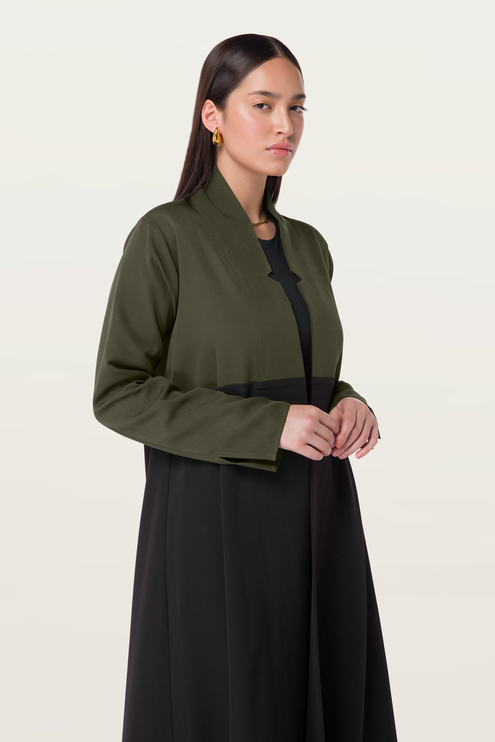 Lea in Olive-Black
