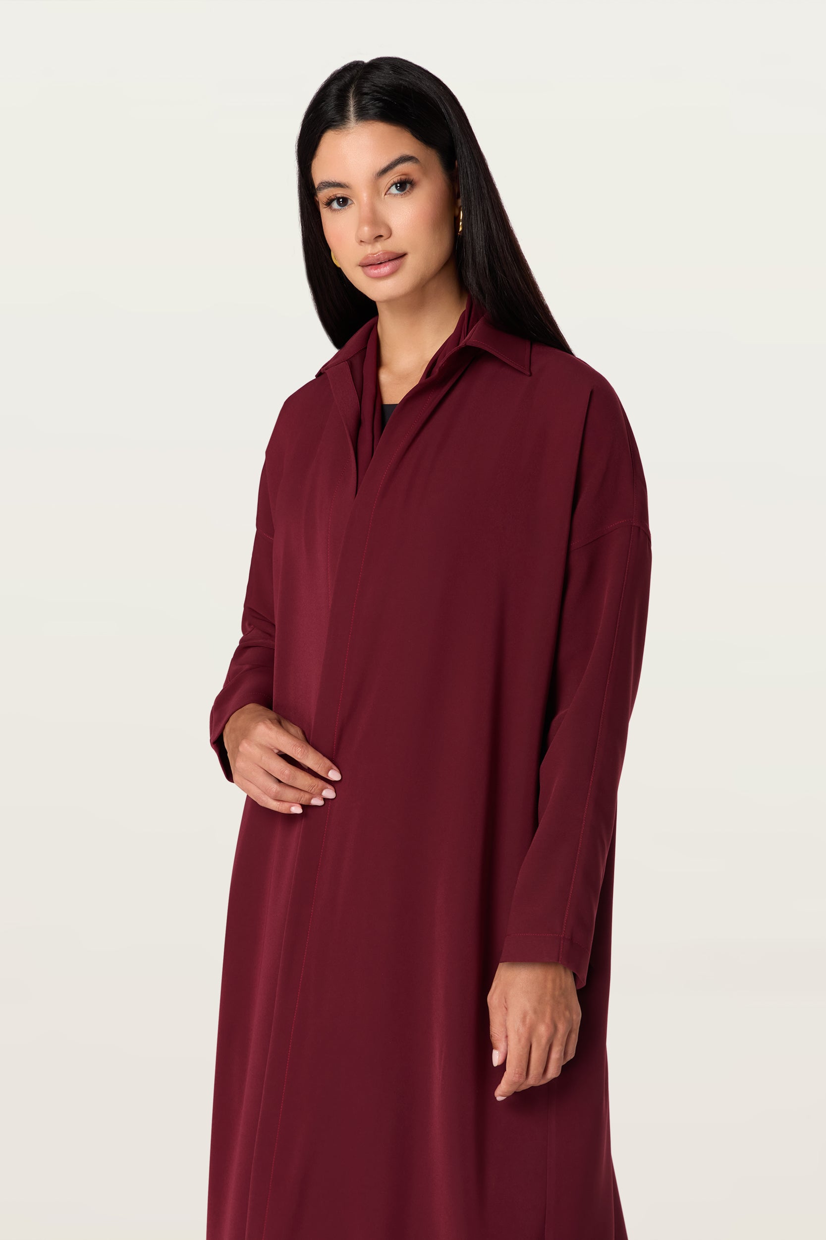 Nuha in Maroon