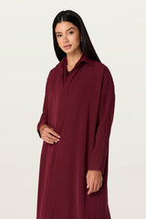 Nuha in Maroon