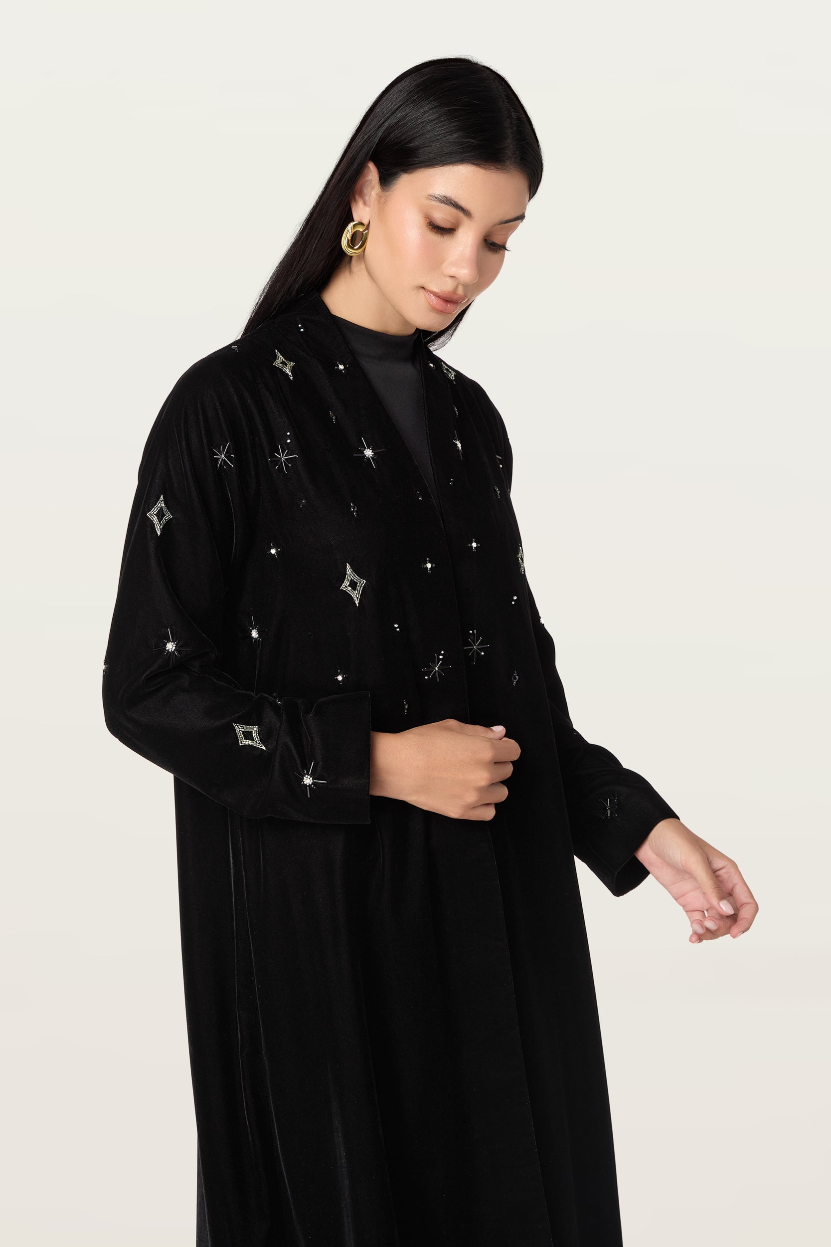 Velvet stars in Black