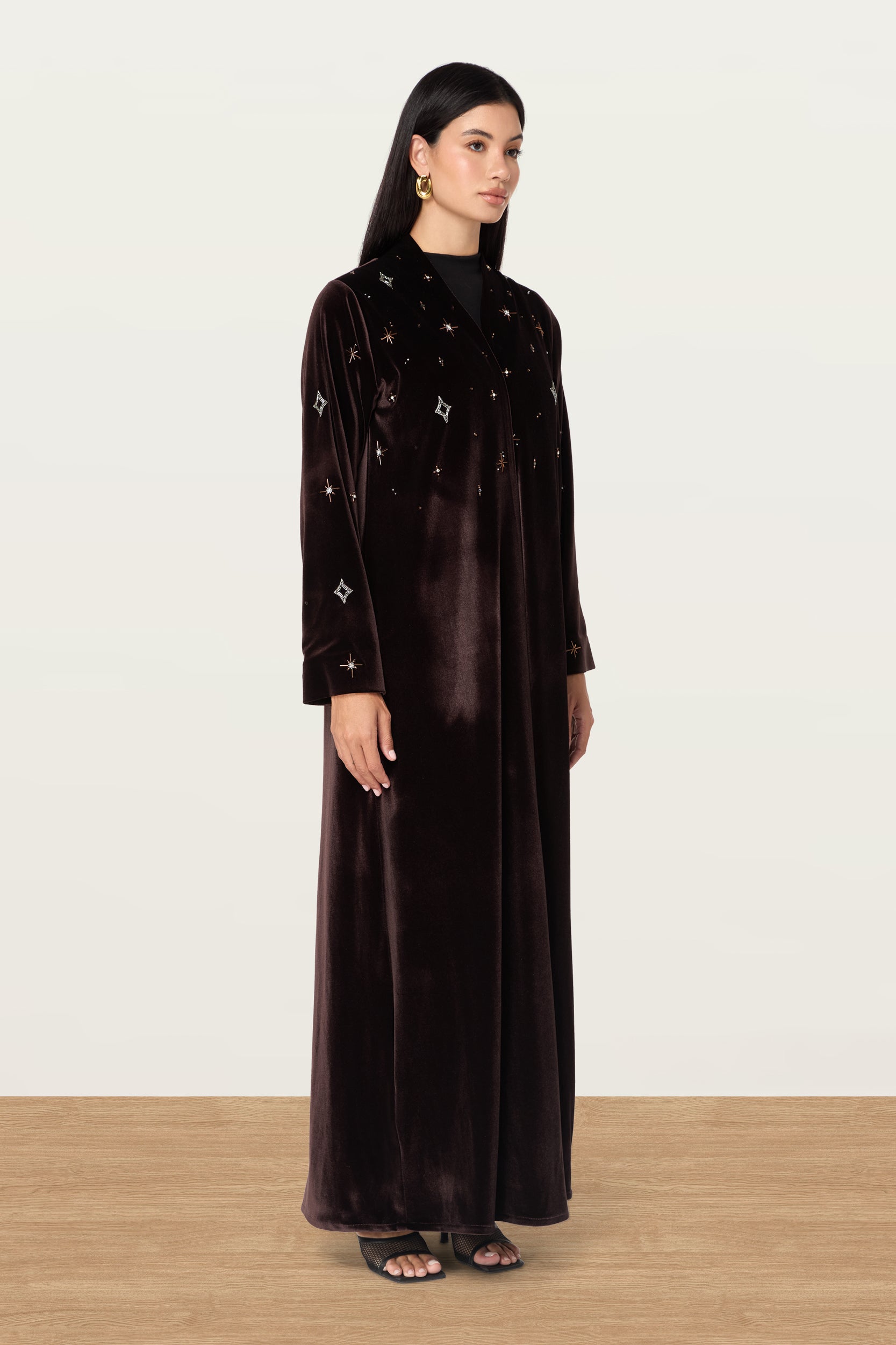 Velvet stars in Brown