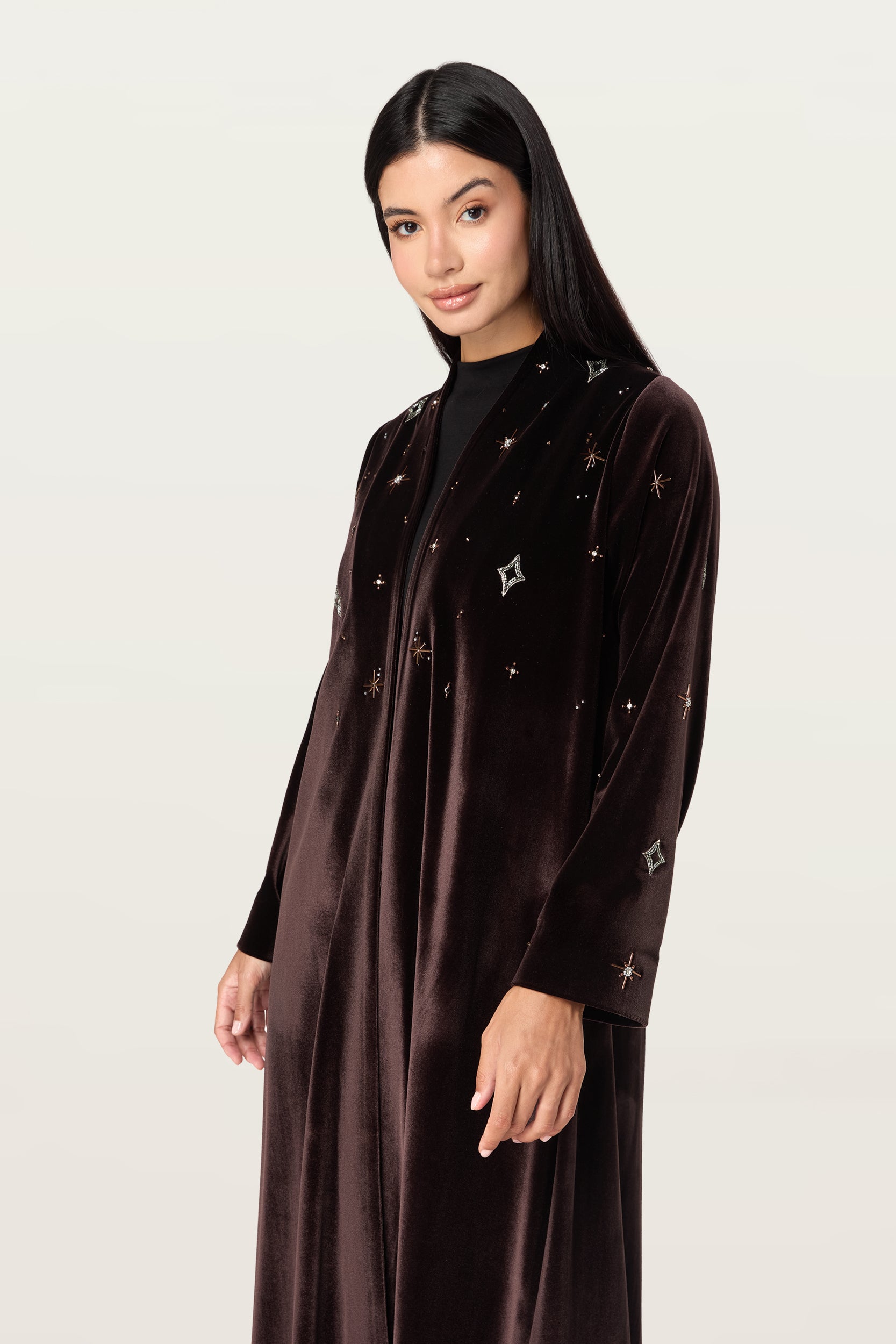 Velvet stars in Brown