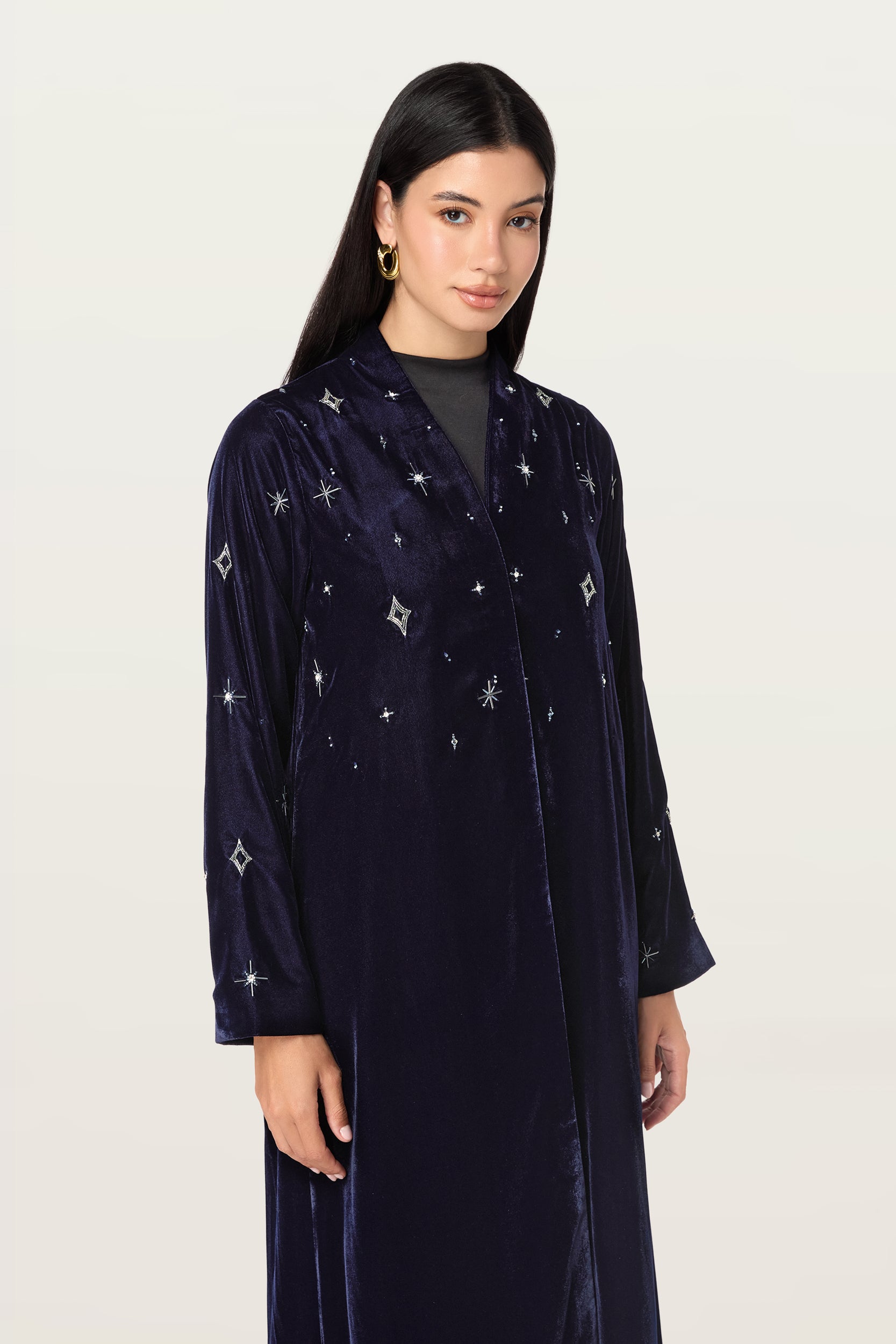 Velvet stars in Navy