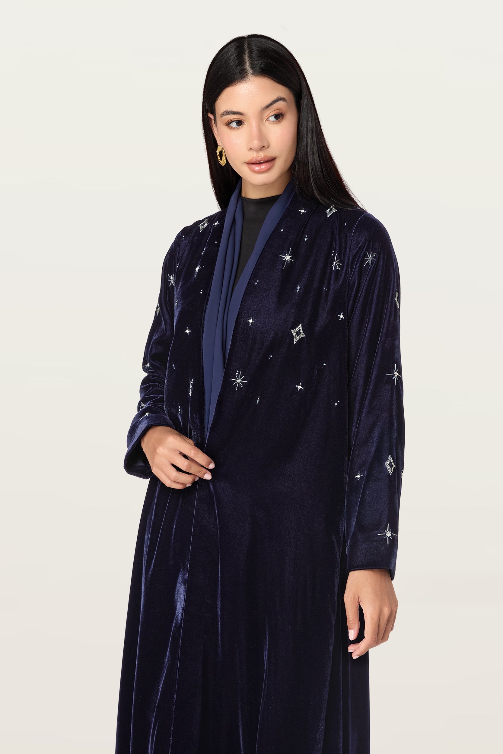 Velvet stars in Navy